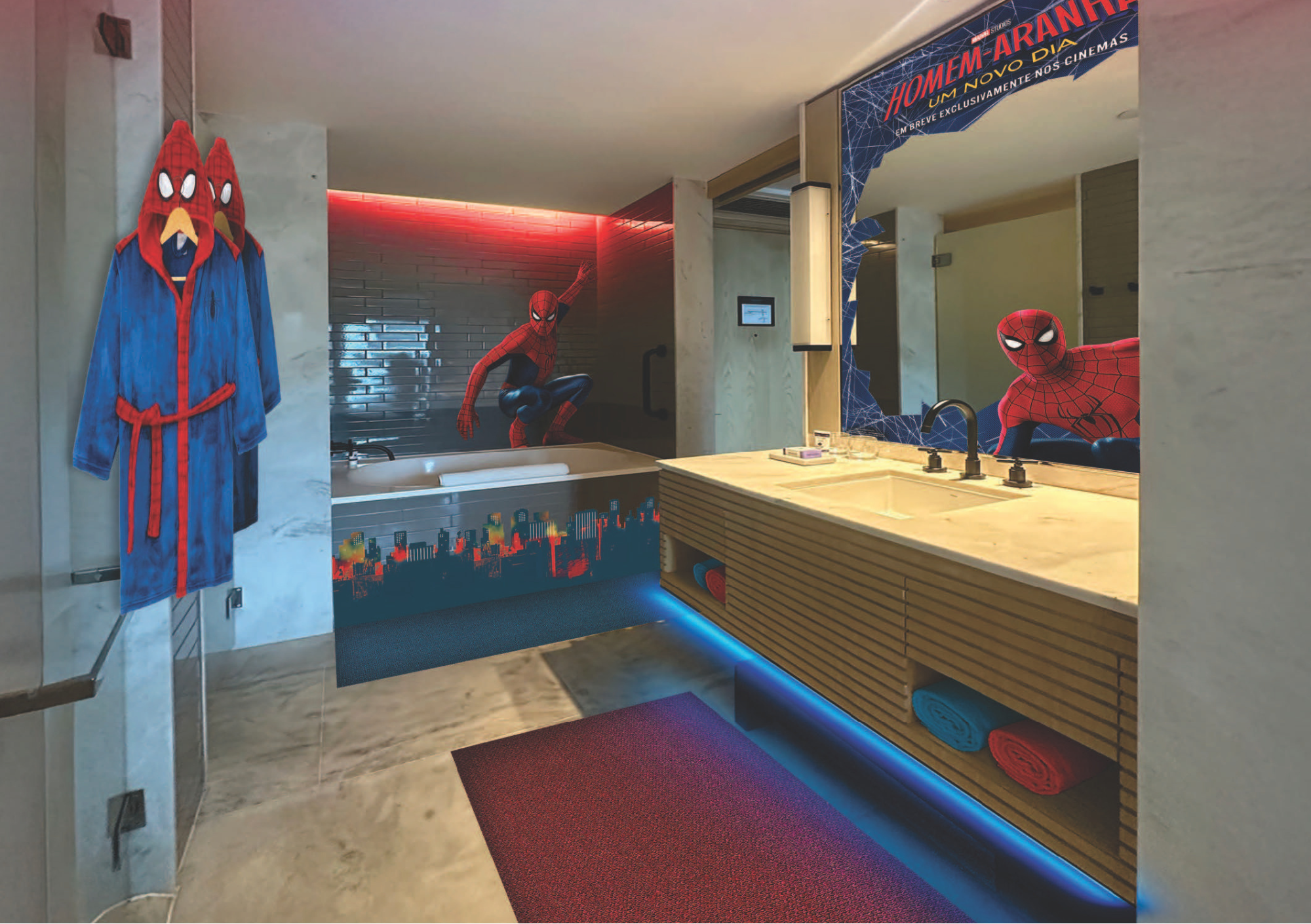 hospedagem temática homem-aranha