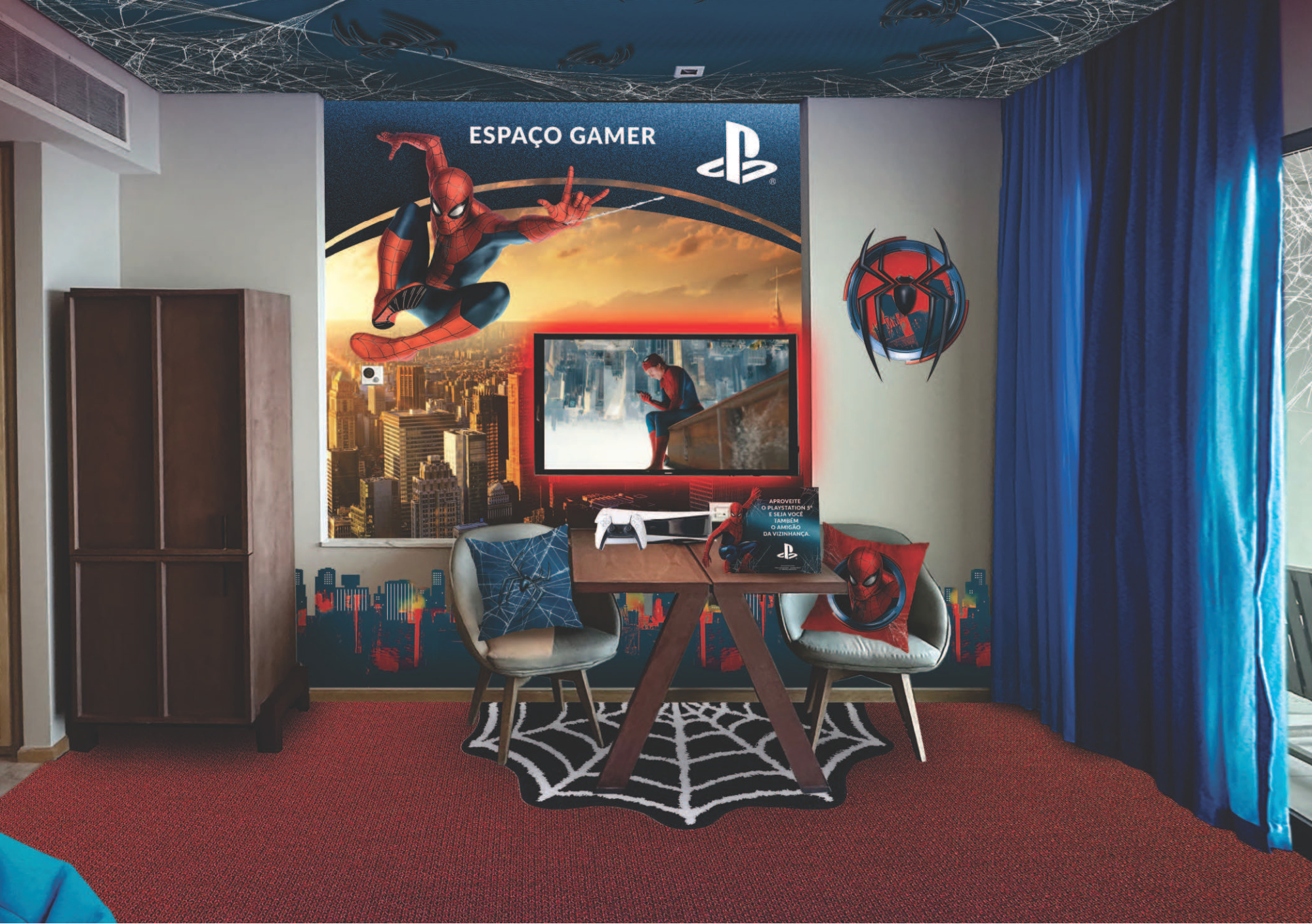 hospedagem temática homem-aranha
