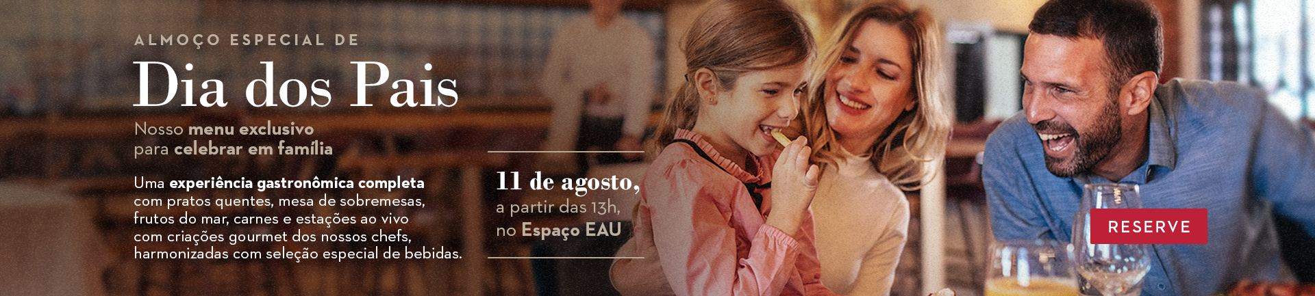 Almoço de Dia dos Pais em São Paulo