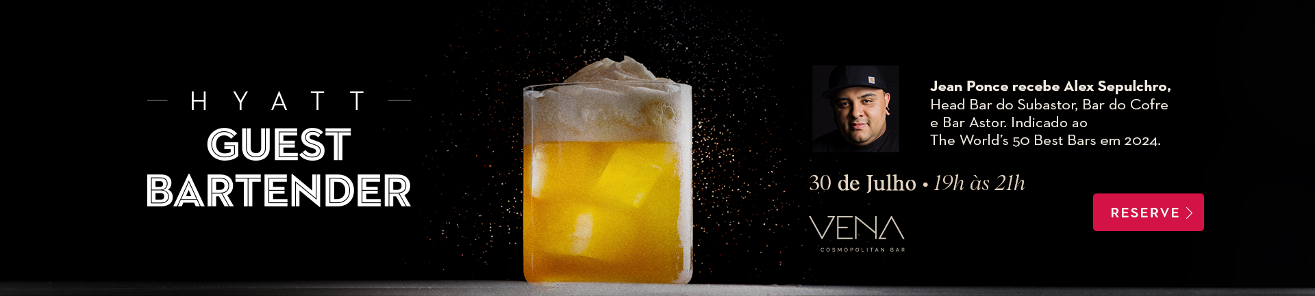 banner desktop degustação de drinks em julho evento do Grand Hyatt São Paulo com bartender convidado