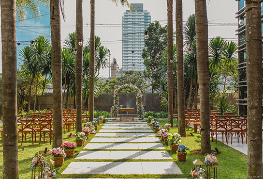 Espaço para recepção de casamento em São Paulo