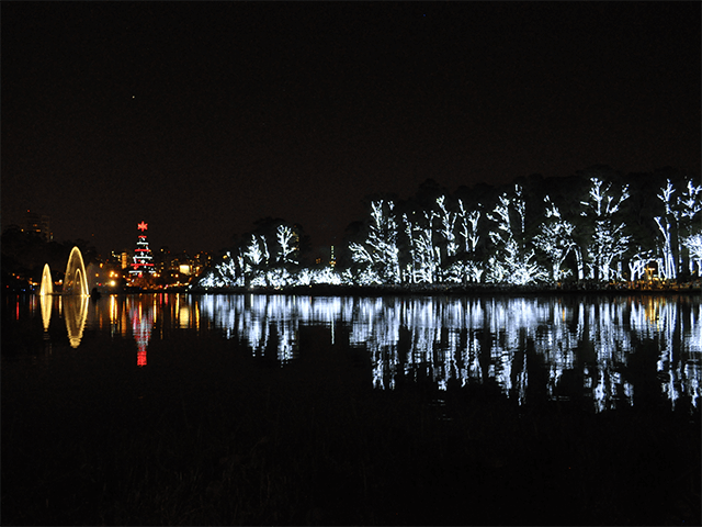 Parque do Ibirapuera no natal em São Paulo