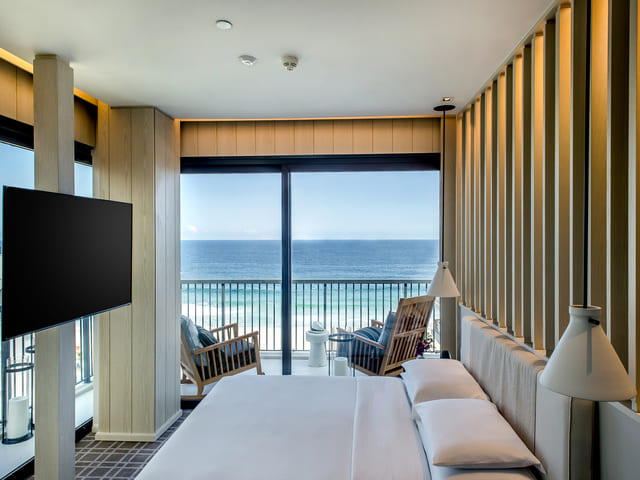 Quarto Suíte Diplomata do Grand Hyatt Rio de Janeiro na Barra da Tijuca.